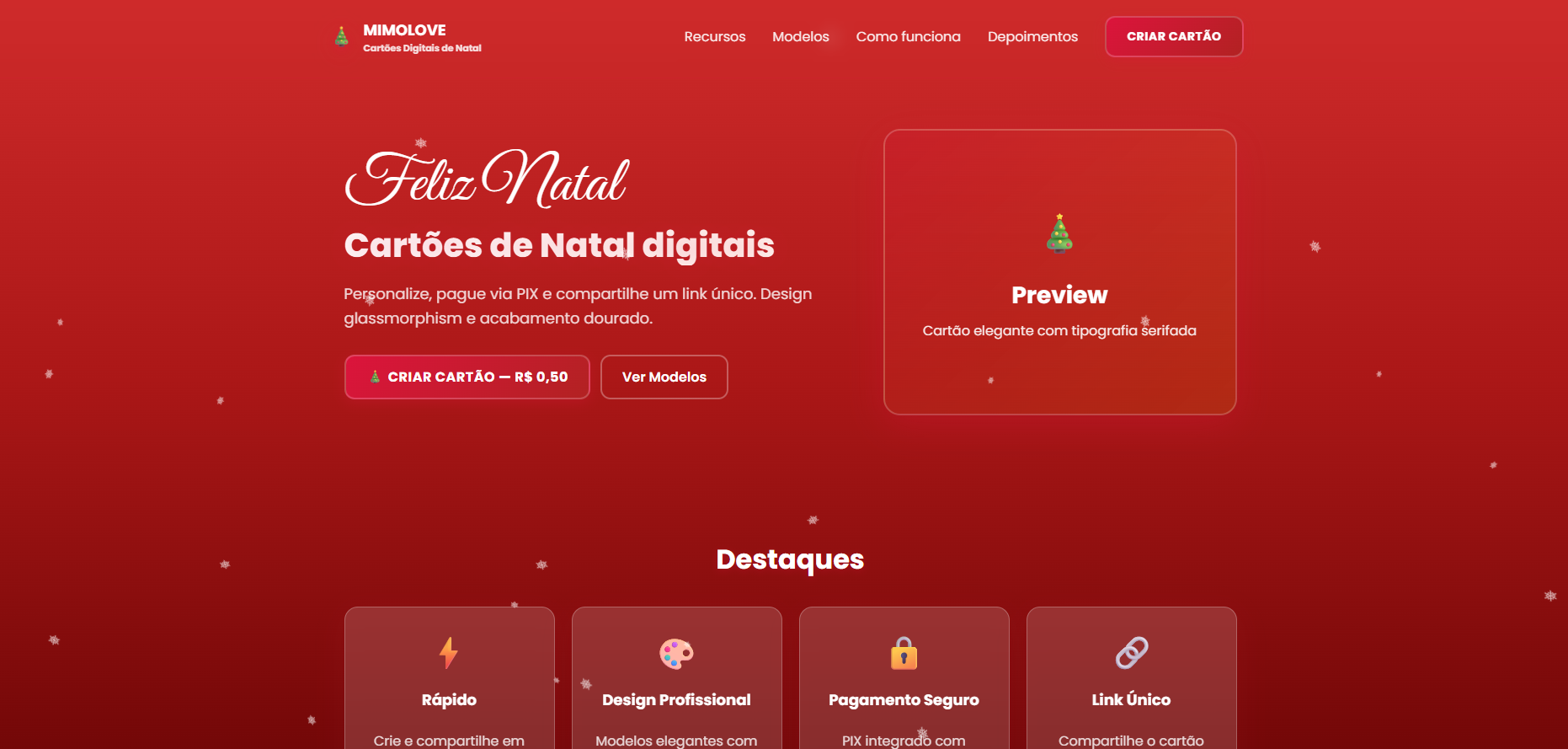 Mimo Love - Cartões de Natal