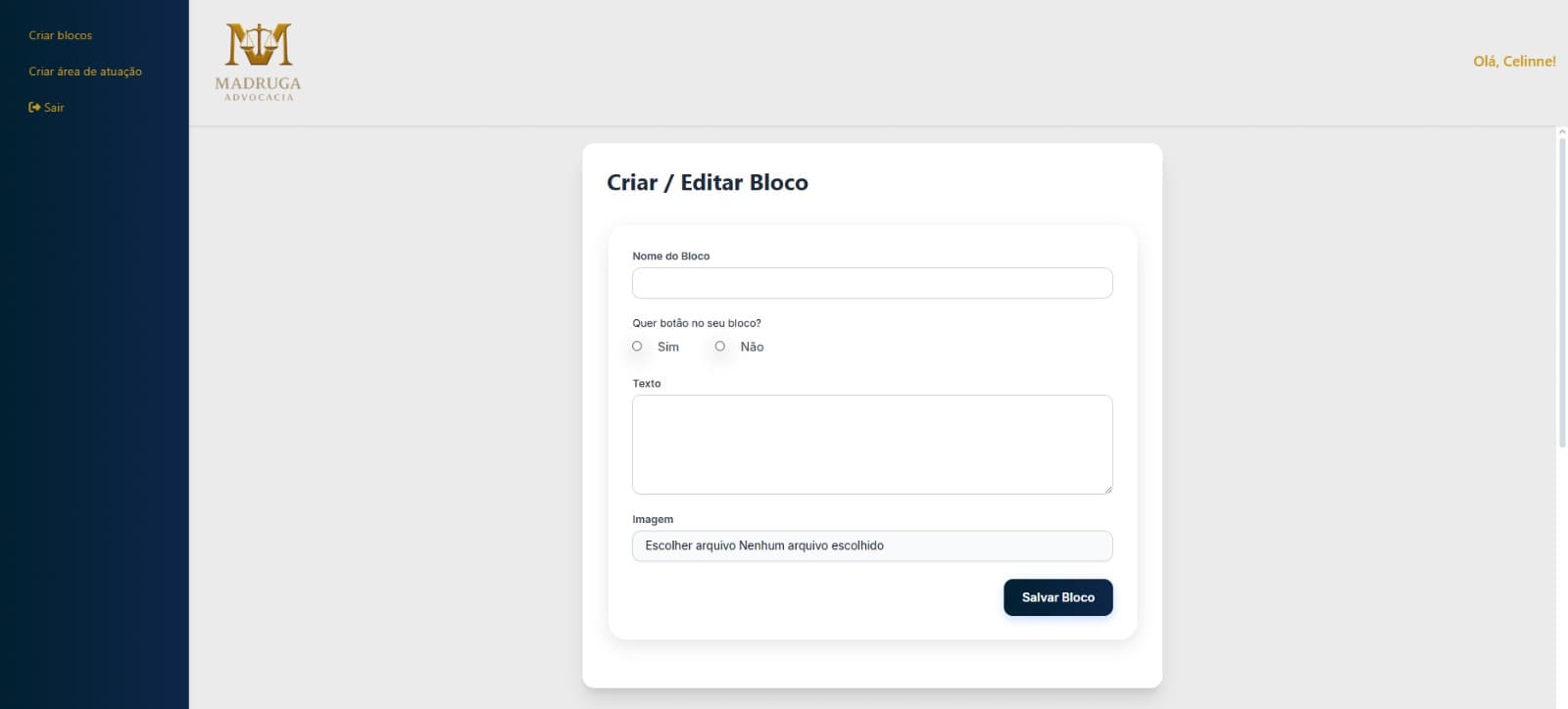 Dashboard - Madruga Advocacia
